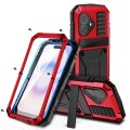 R-JUST Pancerne Etui Antywstrząsowe do iPhone 18 czerwone