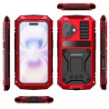 R-JUST Pancerne Etui Antywstrząsowe do iPhone 18 czerwone