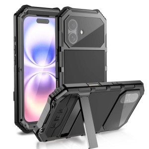 R-JUST Pancerne Etui Antywstrząsowe do iPhone 18 czarne