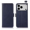 Skórzane Etui Pokrowiec RFID do iPhone 18 Pro Max niebieskie