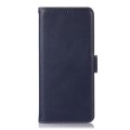 Skórzane Etui Pokrowiec RFID do iPhone 18 Pro Max niebieskie