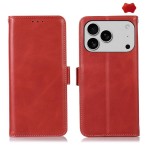 Skórzane Etui Pokrowiec RFID do iPhone 18 Pro Max czerwone