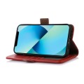 Skórzane Etui Pokrowiec RFID do iPhone 18 Pro Max czerwone