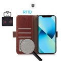 Skórzane Etui Pokrowiec RFID do iPhone 18 Pro brązowy