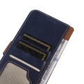 Skórzane Etui Pokrowiec RFID do iPhone 18 Pro niebieskie