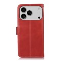 Skórzane Etui Pokrowiec RFID do iPhone 18 Pro czerwone