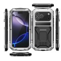 R-JUST Pancerne Etui Antywstrząsowe do iPhone 18 Pro Max srebrne