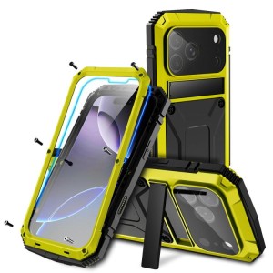 R-JUST Pancerne Etui Antywstrząsowe do iPhone 18 Pro Max żółte
