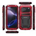 R-JUST Pancerne Etui Antywstrząsowe do iPhone 18 Pro Max czerwone