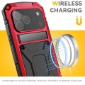 R-JUST Pancerne Etui Antywstrząsowe do iPhone 18 Pro czerwone