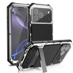 R-JUST Pancerne Etui Antywstrząsowe do iPhone 18 Pro srebrne