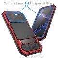 R-JUST Pancerne Etui Antywstrząsowe do iPhone 18 Pro czerwone