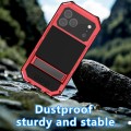 R-JUST Pancerne Etui Antywstrząsowe do iPhone 18 Pro czerwone
