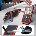 R-JUST Pancerne Etui Antywstrząsowe do iPhone 18 Pro czerwone