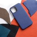 MELKCO Skórzane Etui MagSafe do iPhone 15 Pro Max niebieskie