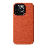MELKCO Skórzane Etui do iPhone 15 Pro Max pomarańczowe