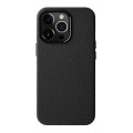 MELKCO Skórzane Etui do iPhone 15 Pro czarne