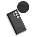 MELKCO Skórzane Etui Plecki Obudowa do Samsung Galaxy S24 Ultra szare