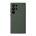 MELKCO Skórzane Etui Plecki Obudowa do Samsung Galaxy S24 Ultra zielone