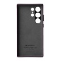 MELKCO Skórzane Etui Plecki Obudowa do Samsung Galaxy S24 Ultra fioletowe
