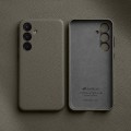 MELKCO Skórzane Etui Plecki Obudowa do Samsung Galaxy S24+ szare