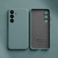 MELKCO Skórzane Etui Plecki Obudowa do Samsung Galaxy S24+ niebieskie