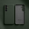 MELKCO Skórzane Etui Plecki Obudowa do Samsung Galaxy S24+ zielone