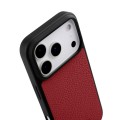 MELKCO Skórzane Etui Obudowa Plecki do iPhone 18 Pro czerwone