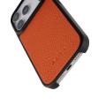 MELKCO Skórzane Etui Obudowa Plecki do iPhone 18 Pro pomarańczowe