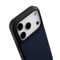 MELKCO Skórzane Etui Obudowa Plecki do iPhone 18 Pro granatowe
