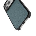MELKCO Skórzane Etui Obudowa Plecki do iPhone 18 Pro niebieskie