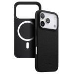 MELKCO Skórzane Etui Obudowa Plecki do iPhone 18 Pro Max czarne