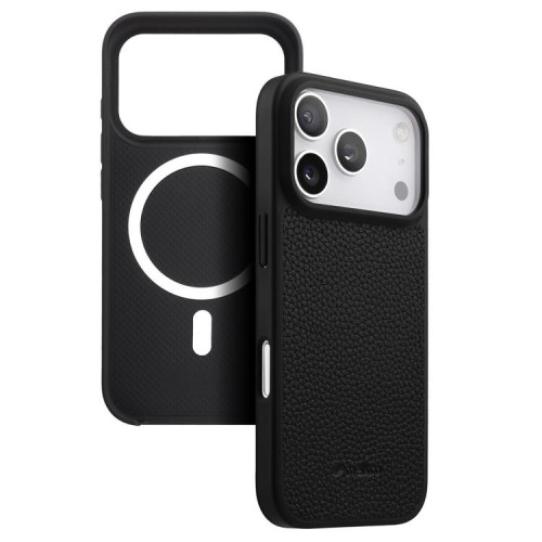MELKCO Skórzane Etui Obudowa Plecki do iPhone 18 Pro Max czarne