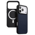 MELKCO Skórzane Etui Obudowa Plecki do iPhone 18 Pro Max granatowe