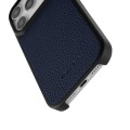 MELKCO Skórzane Etui Obudowa Plecki do iPhone 18 Pro granatowe