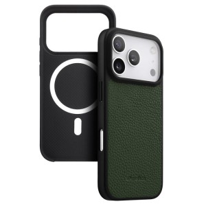 MELKCO Skórzane Etui Obudowa Plecki do iPhone 18 Pro Max zielone