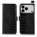 Eleganckie Skórzane Etui Pokrowiec do iPhone 18 Pro Max czarne