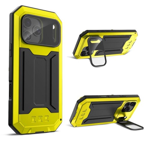 R-JUST Pancerne Etui Antywstrząsowe do iPhone 18 Pro żółte