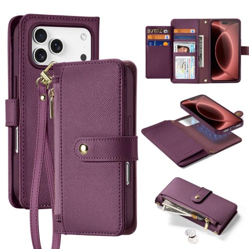 Burgundowe Magnetyczne Etui Portfel Dux Ducis do iPhone 18 Pro