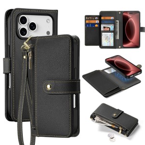 Czarne Magnetyczne Etui Portfel Dux Ducis do iPhone 18 Pro
