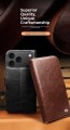 QIALINO Eleganckie Skórzane Etui Pokrowiec do iPhone 18 Pro czarny