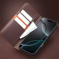 QIALINO Eleganckie Matowe Skórzane Etui do iPhone 18 Pro Max brązowe
