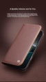 QIALINO Eleganckie Matowe Skórzane Etui do iPhone 18 Pro Max
