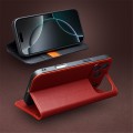 QIALINO Eleganckie Matowe Skórzane Etui do iPhone 18 Pro czerwone