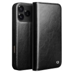 QIALINO Eleganckie Skórzane Etui do iPhone 18 Pro Max czarne