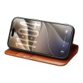 QIALINO Eleganckie Skórzane Etui do iPhone 18 Pro brązowe jasne