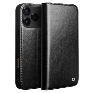 QIALINO Eleganckie Skórzane Etui do iPhone 18 Pro czarne 