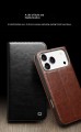 QIALINO Eleganckie Skórzane Etui do iPhone 18 Pro czarne