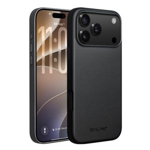 QIALINO Skórzane Etui Plecki MagSafe do iPhone 18 Pro Max czarne