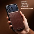 QIALINO Skórzane Etui Plecki do iPhone 18 Pro Max brązowe